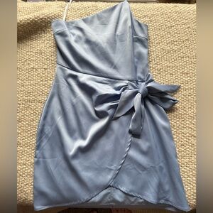 Lulu's One Shoulder Blue Dress